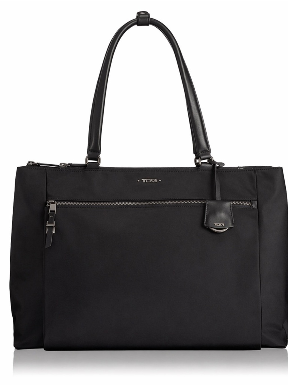 TUMI Sheryl Business Tote VOYAGEUR - Black Nylon w/ Dk Pewter Hardware-BNWOT